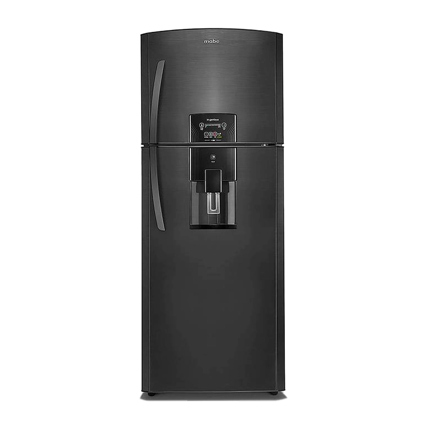 Refrigeradora Mabe 400 Litros No Frost Black Steel con Dispensador de Agua